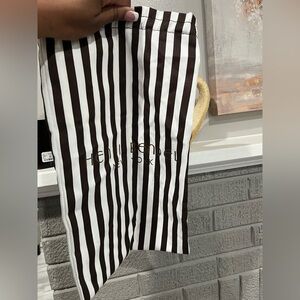 Henri Bendel Brown and White Striped Dust Bag